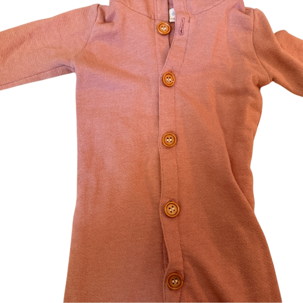 Little Road Co (formerly Lulu &Roo) Pink Hooded Baby Onesie with Ears - Picture 3 of 6